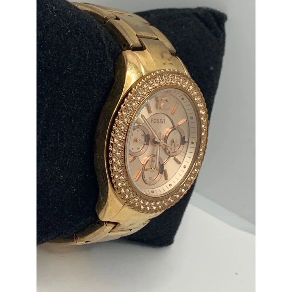 Fossil ES3590 Women's Stainless Steel Analog Rose Gold Dial Quartz Watch RU29
